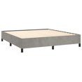 thumbnail image 3 of vidaXL Bed Frame Light Grey 183x213 cm California King Velvet, 3 of 6