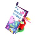 thumbnail image 1 of HILABEE Newborn Baby Cloth Soft Book Cartoon Animal Educational Crinkle Books Learning Sea Worl, 1 of 9