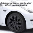 thumbnail image 4 of 4 Pcs Wheel Hub  for  Model 3 2017-2023, 18in Wheel Hub Full Wrap Rim Cover Trim Protector, Cool Sporty Wheel Hub  Replacement, 4 of 8