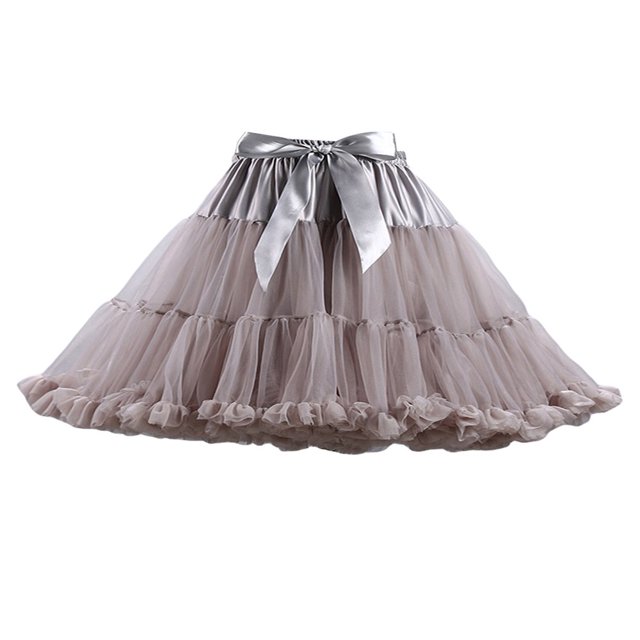 Womens Multi-Layered Solid Pleated Tulle Tutu Puffy Party Club Cosplay Mini Skirt
