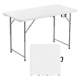 thumbnail image 1 of VEVOR 4 Ft Folding Table Portable Picnic Utility Plastic Table Handle Indoor Outdoor, 1 of 9