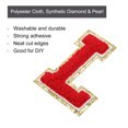 thumbnail image 3 of Unique Bargains 4 Pcs Patchs Lettres en Chenille Patchs Lettres Thermocollants Rouge G Alphabet Patchs Décoratifs Brodés, 3 of 5
