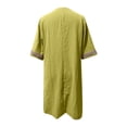 thumbnail image 5 of Weiqiqre Robes pour Femmes 2024 Mode Femmes Été Décontracté Col en V Couleur Unie Manches Courtes Robe Rabais, 5 of 5