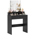 thumbnail image 1 of HOMCOM Coiffeuse avec Miroir, Tiroirs, Noir, 1 of 10