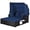 Bleu marine, variante sur Canapé d'extérieur en rotin synthétique avec auvent rétractable, 2 tables d'appoint, coussins de siège et de dossier, chaise longue pour jardin, cour, porche, bleu marine