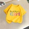 thumbnail image 2 of Économies d'Été! SROBPTY Garçons Filles T-Shirts à Manches Courtes Hauts, Été Garçons et T-Shirt à Col Rond à Manches Courtes pour Enfants Moyens et Grands Robe d'Été Décontractée à Demi-Manches Jaune, 6 Ans, 2 of 3