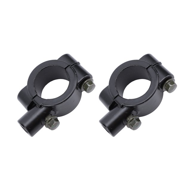 2PCS Motorcycle Mirror Mount Clamp, Aluminum Handlebar Rearview Mirror Adapter for Motorbike ATV Scooter Project Bikes