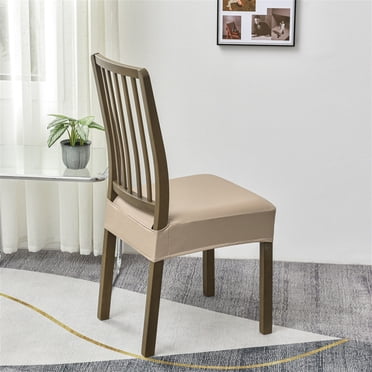 zanvin Waterproof Seat Covers For Dining Room Chairs Set , Leather Chair Seat Slipcovers Dining Chair Cover Removable Washable Chair Protctor Cover, Rear Covers