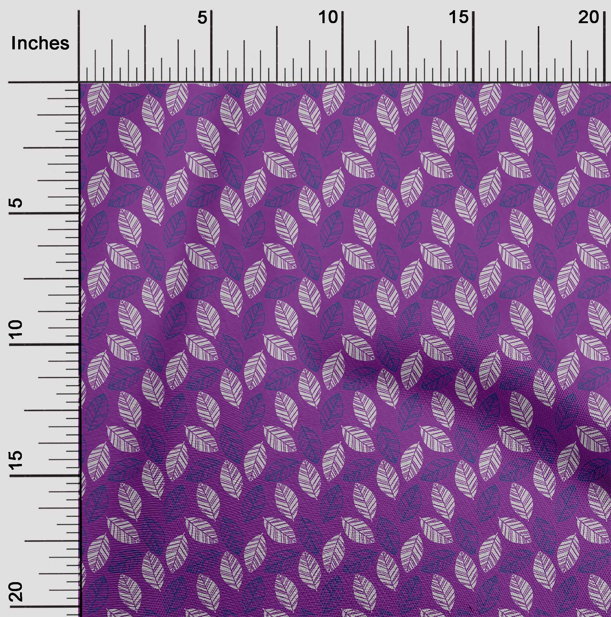 oneOone Viscose Jersey Fabric Leaves Block Printed Fabric 1 Yard 60 Inch Wide