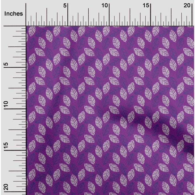 oneOone Viscose Chiffon Fabric Leaves Block Decor Fabric Printed BTY 42 Inch Wide