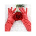 thumbnail image 4 of Unique Bargains Gants pour Femmes Brillants Extensibles Longueur Opéra à Doigts Complets 1 Paire Rouge, 4 of 5