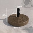 thumbnail image 3 of Outsunny Base de Parasol de Patio 64 Lb, Support de Parasol Remplissable, Brun, 3 of 10