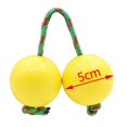thumbnail image 4 of 2 Pair African Shaker Rattle Rhythmic Sand Ball Maracas Percussion white yellow, 4 of 5