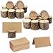 thumbnail image 3 of 20Pcs Rustic Wood Table Numbers Holder and 30Pcs Kraft Table Place Cards Wood Place Card Holder Party Wedding Table Name Card Holder Memo Note Card, 3 of 4