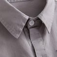 thumbnail image 4 of Spring&Gege Boys' Short Sleeve Dress Shirts Formal Uniform Woven Solid, Silver, 5-6 Years, 4 of 4