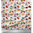 thumbnail image 1 of Soimoi Polyester Crepe Fabric Mix Fruits Printed Fabric 1 Yard 52 Inch Wide, 1 of 3