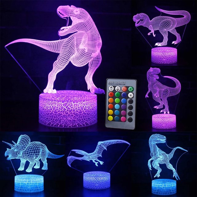 3D LED Night Light Lamp Dinosaur Series 16Color Night Light with Remote Control Table Lamps Toys Gift For kid Home Decoration