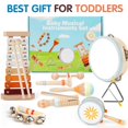 thumbnail image 2 of Toddler Musical Instruments-Montessori Wooden Educational Toys for Toddlers 1-3 Baby Musical Instruments Neutral Color Musical Instruments Set with Xylophone Maracas, 2 of 7