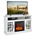 thumbnail image 1 of Gymax 48'' TV Stand Console Cabinet w/ Fireplace Entertainment Center For Living Room White, 1 of 10