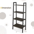thumbnail image 4 of Costway 4-Tier Bookshelf Industrial Display Storage Shelf Plant Flower Stand Metal Frame Gray, 4 of 10