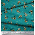 thumbnail image 2 of Soimoi Polyester Crepe Fabric Circle,Dot & Prawns Ocean Printed Craft Fabric by The Yard 52 Inch Wide, 2 of 3
