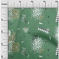 thumbnail image 2 of oneOone Cotton Poplin Green Fabric Geometric Sewing Material Print Fabric By The Yard 42 Inch Wide, 2 of 4