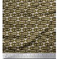 thumbnail image 1 of Soimoi Georgette Viscose Fabric Leaves & Floral Block Print Sewing Fabric Yard 42 Inch Wide, 1 of 3