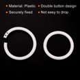 thumbnail image 4 of Unique Bargains 2' OD 1.6' ID Loose Leaf Rings Binder Ring Plastic O Rings for Book Scrapbook, White 50 Pack, 4 of 6