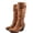 Yellow, variant on Amzcrzy Mid Calf Boots for Women Leather Face High Boots Thick Heels High Heels Belt Buckles Women's Boots Fashionable Knight Boots Women's Boots Shoes for Women Boots for Women Ladies Boots
