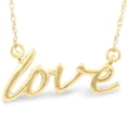 thumbnail image 1 of 14K Yellow Gold Love Script Pendant Necklace With 18" 14K Yellow Gold Chain, 1 of 4