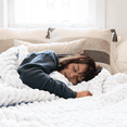 thumbnail image 1 of Comtest Chunky Knit Throw Blanket Chenille, White, 47"x71"(Home Size), 1 of 6