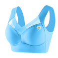 thumbnail image 1 of ManxiVoo Wireless Comfort Bras Full Coverage Minimizer with Adjustable Straps and Side Support for Everyday Wear Smooth T-Shirt Design XXXL Size Sky Blue, 1 of 7