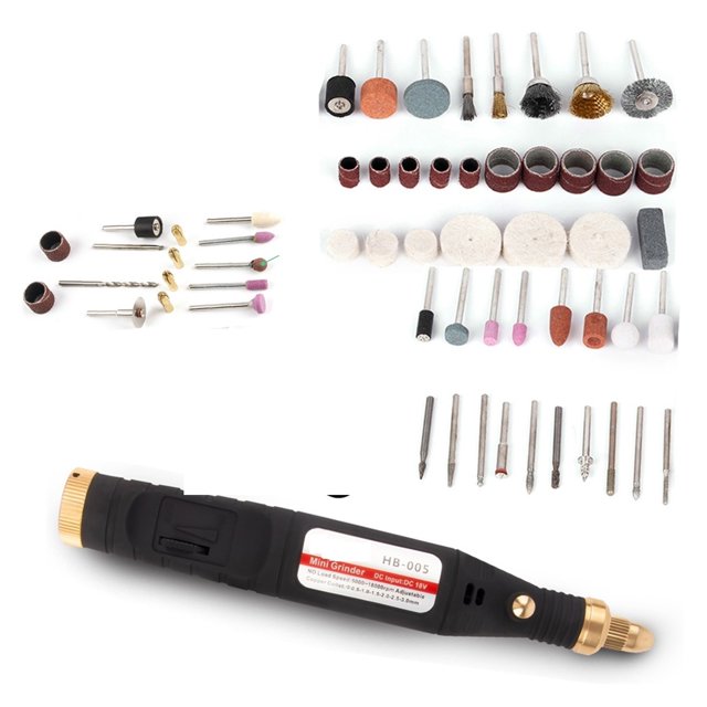 5000-18000 Tr/min Réglable 5 Vitesses Perceuse Électrique Meuleuse Stylo Graveur Mini Perceuse Outil Rotatif Machine à Moudre Pointe 165 Pcs