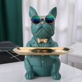 thumbnail image 3 of GUOOL Plateau de Rangement à Tenir Sculptures d'Animaux Mignons Porte-Clés en Résine Plat à Bonbons Vert, 3 of 8