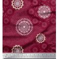 thumbnail image 1 of Soimoi Polyester Crepe Fabric Mandala Ethnic Fabric Prints by Yard 52 Inch Wide, 1 of 3