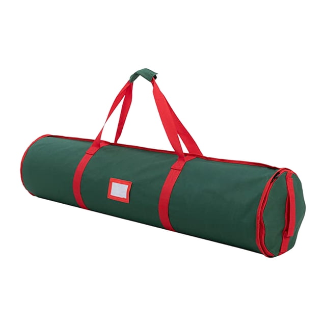 Christmas Tree Decorations Large Capacity Red Transparent Cylindrical Storage Bag for Christmas Fireworks, Christmas Gift Paper Storage, Christmas Tree Storage Bag Christmas Tree Storage Bag