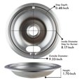 thumbnail image 5 of Range Kleen 10124XZ Chrome Style A Drip Pans Sets of 4, 3 6 Inch and 1 8 Inch, 5 of 5