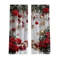 thumbnail image 1 of TIELUTT Rideaux Imprimés pour les Fêtes 2 Pcs de Rideaux Plats 2D Imprimés Rouges avec Paire de Rideaux Rideaux Épais pour l'Hiver Rideaux Étroits pour Fenêtres Latérales Rideau de Douche Rideau de Douche Extra Grand, 1 of 6
