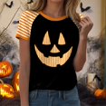 thumbnail image 4 of HUITKMM Chemises Western pour Femmes T-Shirt Graphique d'Halloween pour Femmes à Manches Courtes T-Shirt Décontracté Imprimé Drôle Col Rond Tee pour Fête Tenue Quotidienne Haut Confortable, 4 of 7