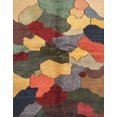 thumbnail image 1 of Ahgly Company Tapis d'Intérieur Rectangulaire Abstrait Rouge Brun, 5 Pieds x 8 Pieds, 1 of 6