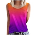 thumbnail image 1 of Dealovy Camisoles Grande Taille pour Femmes Sans Manches à Col Rond Haut Basique Blouses Habillées à Dégradé de Couleurs, 1 of 4