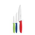 thumbnail image 1 of Tramontina Plenus Cutlery 18/0 Stainless Steel 3 Pc Knife Set with Multi-Colored Polypropylene Handles, 1 of 3