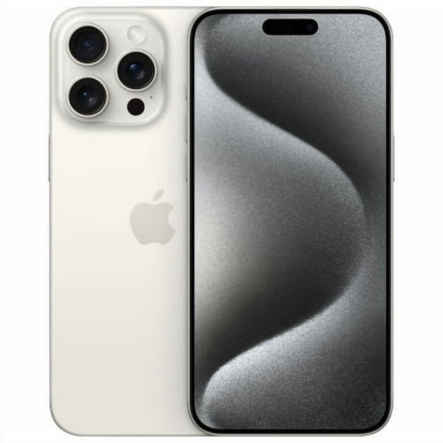 Restored Apple iPhone 15 Pro Max 256GB White Titanium Unlocked Smartphone 6.7 inch Super Retina XDR Display - Refurbished Fair