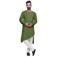 thumbnail image 1 of Atasi Kurta-Formen Indiens en Coton Uni à Manches Longues Ethniques pour Garçons, 1 of 5