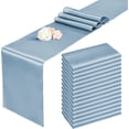 thumbnail image 2 of 15 Pack Dusty Blue Satin Table Runners 12 x 108 Inch Long Table Runners for Rectangle Round Tables, Smooth Satin Table Runner for Wedding,Birthday Party Banquets Graduation Engagements Decoration, 2 of 9