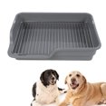 thumbnail image 1 of Dog Potty Tray, Sturdy Dog Pee Pad Holder Spill Proof Stainless Steel Grid  For Home Bathroom, 1 of 9