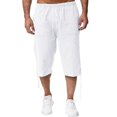 thumbnail image 1 of Ketyyh-chn99 Pants for Men Linen Pants Work Drawstring Work Pants with Cargo Pocket Man Pants White,3XL, 1 of 5