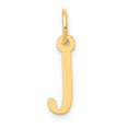 thumbnail image 1 of Diamond2Deal 14K Pendentif Initiale Lettre J en Or Jaune Petit Bloc Incliné pour Femmes, 1 of 5