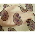 thumbnail image 4 of oneOone Silk Tabby Fabric Paisley Block Print Fabric BTY 42 Inch Wide, 4 of 4