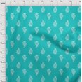 thumbnail image 3 of oneOone Viscose Chiffon Fabric Leaves & Floral Block Print Fabric BTY 42 Inch Wide, 3 of 5